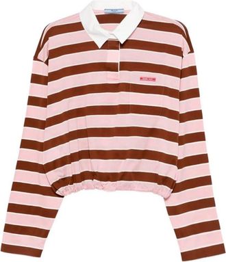 Prada Striped Polo Neck