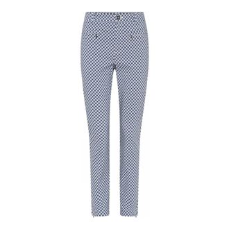 C.Ro Slim-fit broek - Dames - Broeken - Blauw - Maat: L Leer