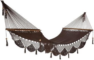 Hamac del sol Hamaca de madera nicaragüense - café - 100% algodón - 100 x 360 cm