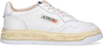Autry White Calfskin General Scale Sneakers