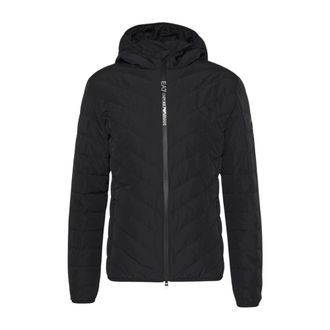 Emporio Armani Hooded Jacket - Heren - Winterjassen - Zwart - M - Polyester - Jassen