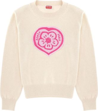Kenzo Boke Heart Jumper - Knitwear - Mujer - Rosa - M