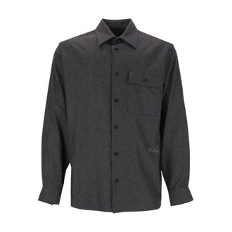 Burberry Camisa Oversized de Lana y Cachemira - Shirts - Hombre - Gris - XL