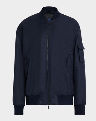 Kiton Men & apos;s Zip-Front Bomber Jacket