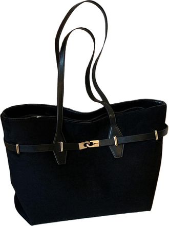 Generic Handbag for Womens Retro Large Capacity Tote Bag High-value Trendy Shoulder Bag(Black,A)