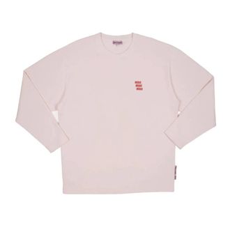 Bisous Skateboards Hoodies & sweatvesten, Heren, Roze, S, Katoen, X3 Used Pigment Dye Crewneck