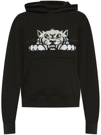 Kenzo Happy Tiger hoodie - men - Cotton - L - Black