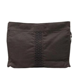 Herm&egrave;s Pre-owned Clutches, female, Gray, Size: ONE SIZE Pre-owned Herline Clutch