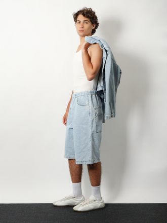 Entire studios Light-Washed Denim Bermuda Shorts - Blue