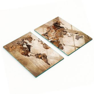 OEM Taglieri Decorativi In Vetro Con Mappa Del Mondo In Legno, 2x40x52 Cm