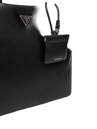 Guess Womens Tote Bag Black Polyurethane - Tote-Bags