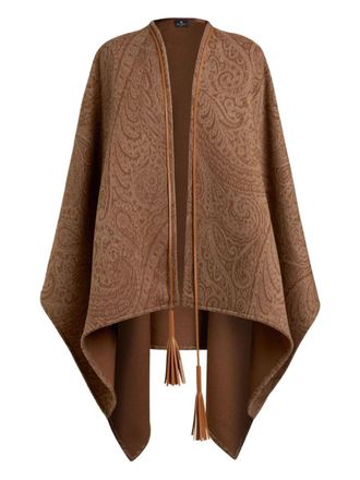 Etro Jacquard Wool And Cashmere Cape