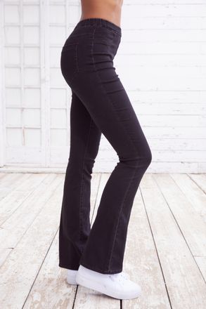 Buffalo Jeggings BUFFALO, Damen, Gr. 34, N-Gr, schwarz (schwarz, jeans), Strick, Obermaterial: 69% Baumwolle, 21% Polyester, 8% Viskose, 2% Elasthan, unifarbe