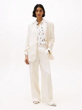 Tommy Hilfiger Pantalón de pernera ancha con lino