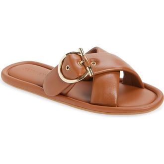 Ferragamo Elyzia Gancio Buckle Slide Sandal in Brown at Nordstrom, Size 10.5