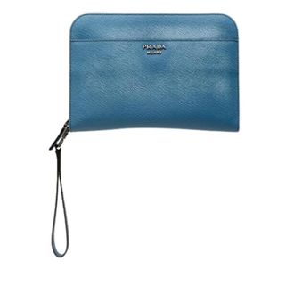 Prada Pre-owned Clutches, female, Blue, Size: ONE SIZE Pre-owned Clutch