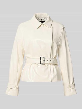 Marc Cain Jacke mit G&uuml;rtel und &Auml;rmelriegeln in Offwhite, Gr&ouml;&szlig;e 34