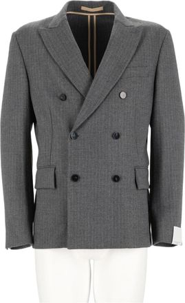 Paolo Pecora Multicolour Tailored Pinstripe Double-Breasted Blazer