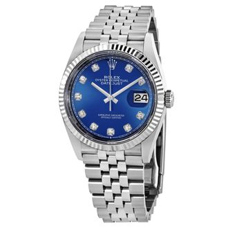 Rolex Datejust 36 Diamond Blue Dial Ladies Watch 126234BLDJ