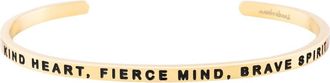 Mantra Kind Heart, Fierce Mind, Brave Spirit bracelet in Outside - Yellow Gold at Nordstrom