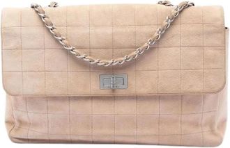 Chanel Pre-owned Vintage Flap Shoulder Bag - Dames - Vintage Schoudertas - Beige - ONE Size - Leer - Vintage