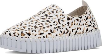 Ilse Jacobsen Womens Tulip Slip-On Loafers In White/black
