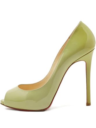 Christian Louboutin Flo pumps met open neus - Groen