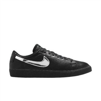 Nike Mens Zoom Blazer Low X Dancer Skateboard Shoe In Black/metallic Silver-Black