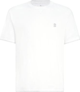 Brunello Cucinelli T-shirt with faux-layering in White at Nordstrom, Size Xxx-Large Eu