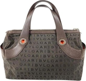 Bulgari Pre-owned Handbags, female, Brown, Size: ONE SIZE Pre-owned Logomania Handbag