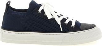Brunello Cucinelli Blue Cotton Low Top Womens Sneakers