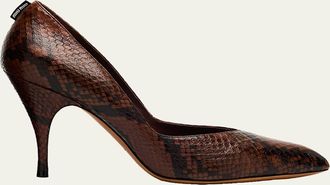 Miu Miu Python-Printed Leather Pumps