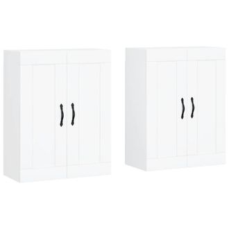 Berkfield Home Wall Mounted Cabinets 2 pcs White Engineered Wood
