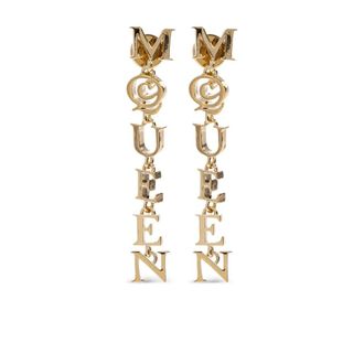 Alexander McQueen Alexander McQueen, Earrings, female, Yellow, Size: ONE SIZE Golden Bijoux Earrings Pale Gold Finish