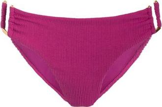 Change of Scenery Layla U-Bar Trim Lowrise Hipster Bikini Bottom in Plum Texture at Nordstrom, Size X-Small