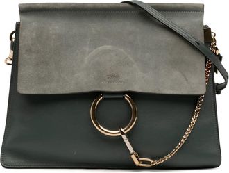 Chlo&eacute; Pre-owned Chloe Medium Calfskin and Suede Faye Crossbody Ladies CGVMV1GZ874ICQEU