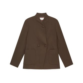 Maliparmi Blazer in Cady Puro - - Jackets - Donna - Marrone - S