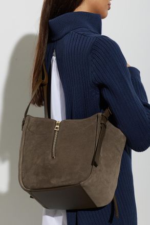 Loewe Hammock Flip M Suede Bag, Womens, Brown