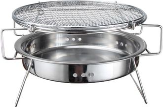 OEM Mini Barbacoa Redonda De Acero Inoxidable, Barbacoa Port&aacute;til Para Camping, Plancha Para Barbacoa, 22 22 14 Cm
