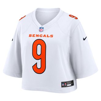 Nike Joe Burrow Cincinnati Bengals Nike Womens NFL Cropped Tundra Game Jersey in White | WCJF10A9AF-DQ2