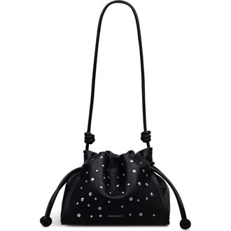 Radley London The Roxburgh - Stud Small Drawstring Crossbody Bag in Black at Nordstrom