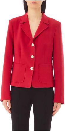 Liu Jo Cropped Jacket - Dames - Blazers - Rood - M - Jassen