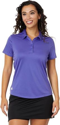 adidas Golf Performance Solid Short Sleeve Golf Polo Shirt Womens Clothing Purple : MD, Polyester