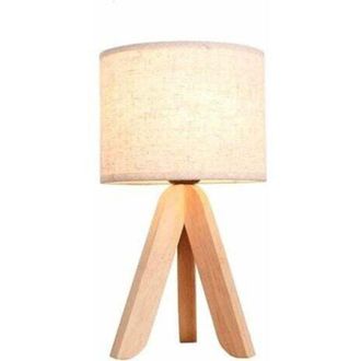 OEM L&aacute;mpara De Mesita De Noche Tr&iacute;pode De Madera Con Personalidad Creativa, L&aacute;mpara De Mesa N&oacute;rdica De Madera, L&aacute;mpara De Mesita De Noche Para Estudio O D