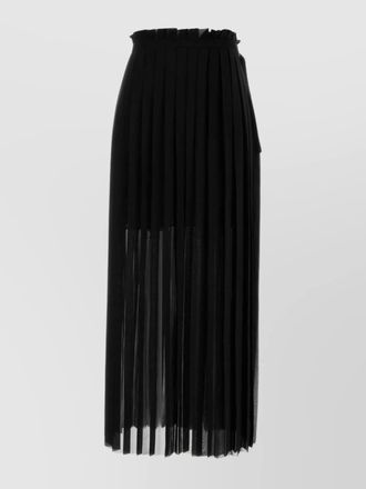 Ami high-rise pleated maxi skirt