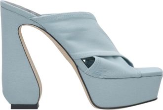 Sergio Rossi Denim Hakmuiltjes - Dames - Muiltjes - Blauw - 37 EU - Denim - Schoenen
