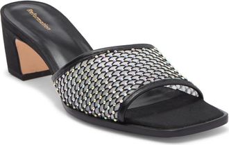 Reformation Scout Mesh Slide Sandal in Black Rhinestone Mesh at Nordstrom Rack, Size 7.5