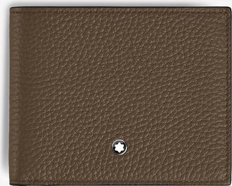 Montblanc Brieftasche aus Leder Soft Grain 6cc Noisette