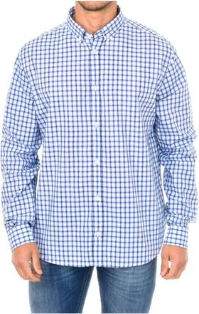 Armani Jeans Lange mouwen overhemd Revers knoopsluiting - Heren - Casual Overhemden - Blauw - XS - Katoen - Overhemden