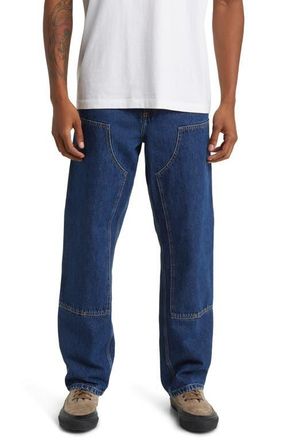 Carhartt Work in Progress Double Knee Work Jeans in Blue (Stone Washed) at Nordstrom, Size 30 X 32